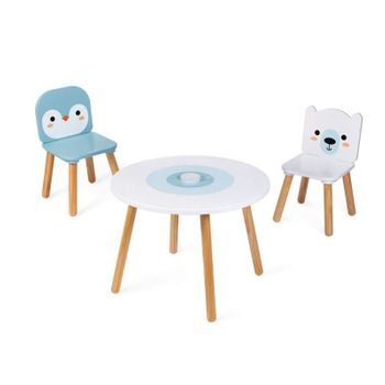 Conjunto Mesa Y Sillas Hielo Marino De Janod