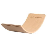 tablero de balance de para ninos de 80x30 cm madera para ninos pequenos con fieltro beige meowbaby