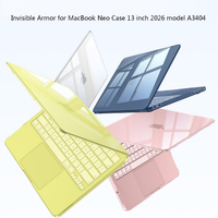 funda protectora invisible para macbook neo 13 pulgadas a3404 2026 ultrafina alta transparencia carcasa rigida con cierre a presion