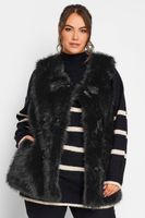 yours chaleco de peluche negro mujer curvy y tallas grandes yours
