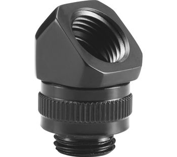 Glacier M-F Rotary Fitting 45 - Black, Black