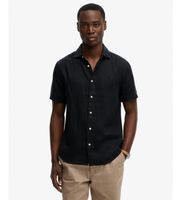 superdry para hombre m4011104a camisa riviera marino xxl casual lino manga corta