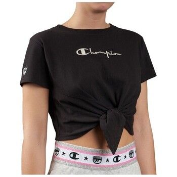 Champion Tops y Camisetas By Chiara Ferragni T-Shirt Fiocco Black 113560 para mujer