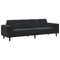 sofa de sala negro 250 x 77 x 76 cm vidaxl