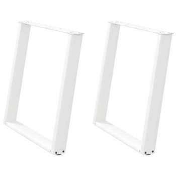Patas Para Mesa De Comedor En Forma De U 2 Uds | Patas Para Mesa Acero Blanco