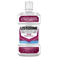 listerine advanced defence gum treatment mouthwash crisp mint