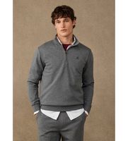 hackett london para hombre hm5800195 sudadera algodon con cremallera y logo gris l casual