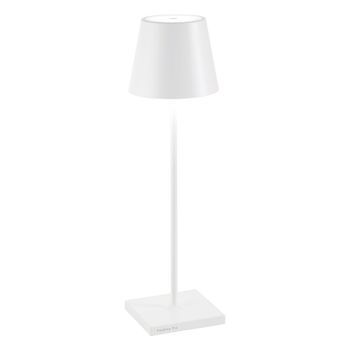 Lámpara De Mesa Led Zafferano Poldina Pro White Recargable Regulable Hasta 12 H Ip65 Apta Exterior