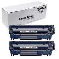 pack 2 cartuchos de toner compatible con hp q2612a 12a para hp laserjet 1010 1012 1015 1018 1020 1022 1022n 1022nw 1028 108se 3015 3020 3030 3050 3052 3055 m1005mfp m1319 mfp