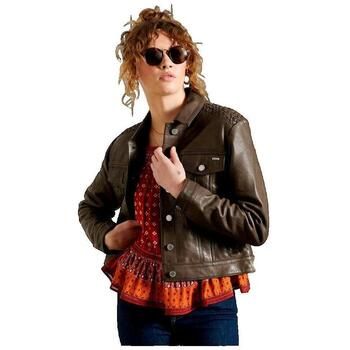 Superdry Cazadora de cuero Veste en cuir Stateside pour Femme para mujer