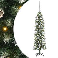 arbol navideno artificial delgado con 150 led verde y 120 cm vidaxl
