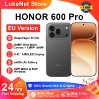telefono inteligente honor 600 pro 5g snapdragon 8 elite ia de 200mp ultra night 6400mah supercarga de 80w carga inalambrica de 50w pantalla amoled de 657 boton ia