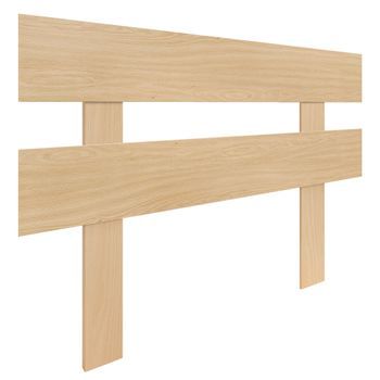 Dhome Cabecero Madera Natural 100cm Horizontal Estilo Valla Con Patas Madera Reciclada Dm Herrajes Incluidos (100cm Horizontal Valla, Madera Natural)