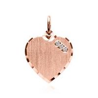 colgante de plata 925 con circonita rosado grabable
