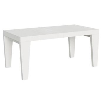 Mesa Extensible De Fresno Blanco Para 6 A 14 Personas L 180 A 284 Cm Kristo