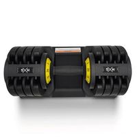 hxg mancuerna ajustable de 3kgs a 20kgs r 1 unidad  diseno ergonomico revestimiento de caucho ideal para casa y gimnasio