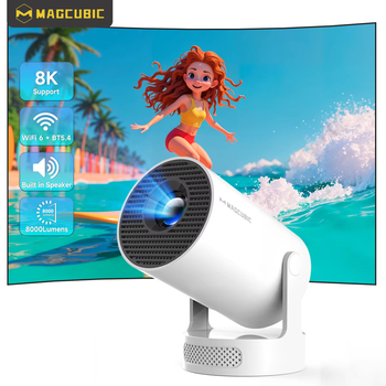 Proyector Magcubic HY300 Pro+ 8K Wifi6 290ANSI Android 14 Doble WIFI Allwinner H726 BT5.4 1280x720P Cine en Casa Portátil para Exteriores