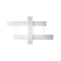 aplique led de diseno moderno blanco 50w - estructura geometrica de acero luz calida 3000k 2620lm ancho 104 cm ip20