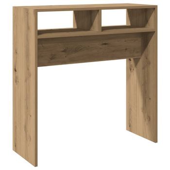 Mesa Consola Madera De Ingeniería Roble Artesanal 78x30x80 Cm Vidaxl