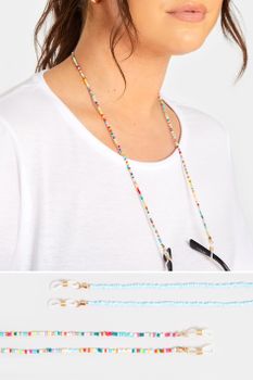 Juego 2 Cadenas Gafas Cuentas De Colores, Mujer Curvy Y Tallas Grandes, Yours
