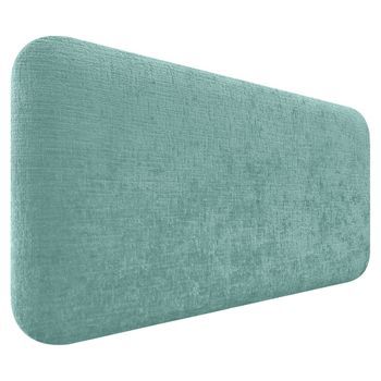 Dhome Cabecero Tapizado En Lana Liso Redondeado Para Pared Acústicos Cabeceros Absorbentes Cabezal Cama Dormitorio (verde Agua, 90cm)