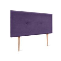 cabecero de tela aqualine liso con botones 105x105cm con patas camas 105 - lila
