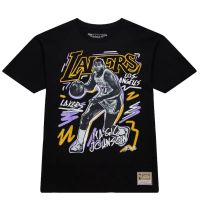 camiseta magic johnson nba chalked up lakers mitchell and ness