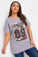 yours camiseta lila algodon london soho mujer curvy y tallas grandes yours