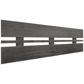 Dhome Cabecero Ceniza 135cm Horizontal Estilo Ancho Madera Reciclada Dm Herrajes Incluidos (135cm Horizontal Ancho, Ceniza)
