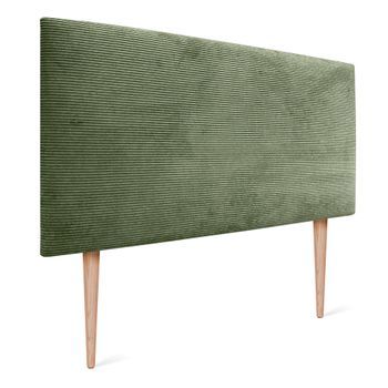 Dhome Cabecero De Pana Liso 95x115 Con Patas Camas 80/90 - Verde Selva