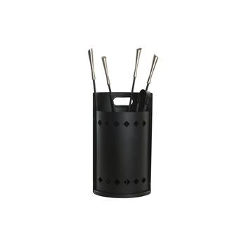 Chimenea Set 4 Acero Inox 11x2x62 Negro