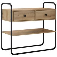 mesa consola roble artisan 80 x 40 x 75 cm madera de ingenieria vidaxl
