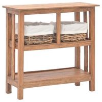 mesa consola de madera maciza de caoba 69x28x70 cm vidaxl