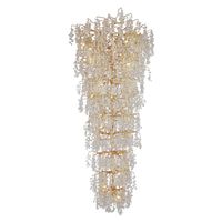 lampara de techo ampezzo 44xg9 aregxd120cm ccristales transparente y armazon dorada