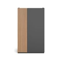 zapatero de melamina grafito puerta impresion vallado 122x70x35 cm