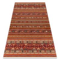 alfombra de lana keshan franjas oriental 768553578 terracota 200x290 cm