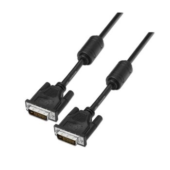 Cable DVI-D Dual Link AISENS A117-0089 24+1 Macho-Macho 1.8m Ferrita Negro