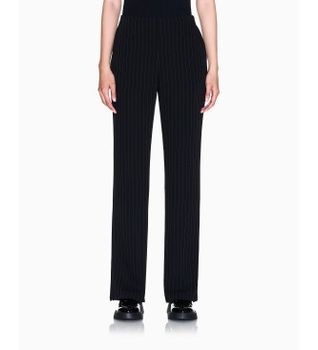 A|X Armani Exchange para mujer. XW001793AF19011MC156 Pantalón de Tiro alto negro (XS), Casual, Poliéster
