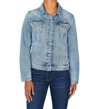 Pepe Jeans para mujer. PL402432MP4 Cazadora Regular azul (L), Casual, Algodón, Denim, Sostenible