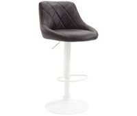 taburete de bar lazio tapizado en simil cuero 49x46x83-104 cm