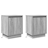 pack 2 uds mesita de noche  armario de noche  mesa de noche gris 39 x 345 x 50 cm
