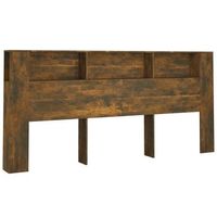 mueble cabecero color roble ahumado 220x185x1045 cm