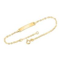 9 quilates pulsera de oro grabable