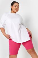 yours pantalones ciclista fucsia mujer curvy y tallas grandes yours