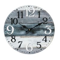 reloj redondo de madera blanco gris y azul d 338 cm