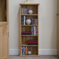 marseille solid oak cddvd storage tower  small bookcase