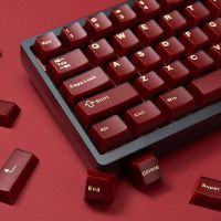 118 teclas pyga rojas de doble inyeccion translucidas perfil cherry teclas semitransparentes de abs para teclado gamer con interruptores cherry mx