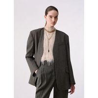 liu jo chaquetas chaqueta en tweed con cinturon para mujer