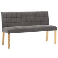 banco de terciopelo gris 140 cm vidaxl