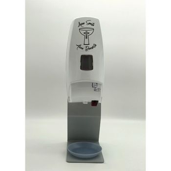 Dispensador Automático Para Agua Bendita De Sobremesa. Diseño 3 Logo Color Negro